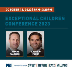 Sweet Stevens Attorneys Plan, Present at 2023 PBI Exceptional Children Conference
