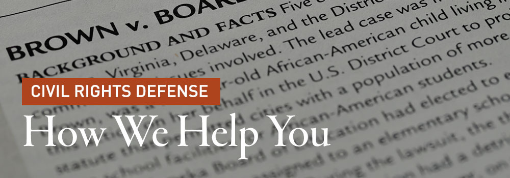 Civil Rights Defense Services from Sweet Stevens
